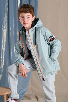 بادگیر و بارانی سبز بچه گانه پنبه پلی استر Pina Kids - کد 734379816