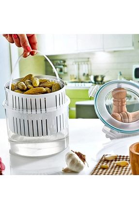 کوزه شیشه ای سفید پلاستیک Meleni Home - کد 31113837
