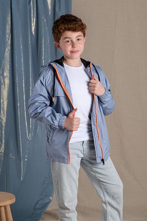 بادگیر و بارانی آبی بچه گانه پنبه پلی استر Pina Kids - کد 735979565