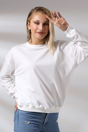 سوئیشرت نباتی زنانه ساده NOKTA GİYİM - کد 782357390