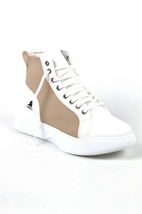 بوت / نیم بوت سفید مردانه چرم مصنوعی Mida Shoes - کد 363964787