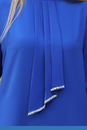 تونیک حجاب سرمه ای زنانه بافتنی FUVAL MODA - کد 782522208
