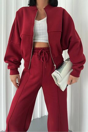ست گرمکن زرشکی زنانه پنبه ای Neşeli Butik - کد 782532609