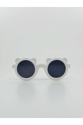 عینک آفتابی سفید بچه گانه 44 UV400 گرد کد 782562807