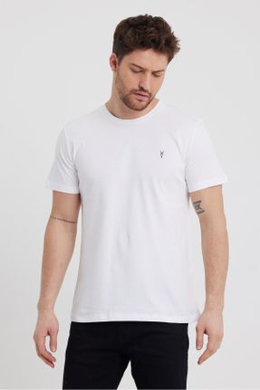 تی شرت مشکی مردانه رگولار یقه گرد پنبه (نخی) 5