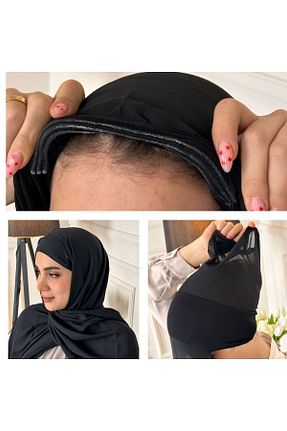 شال مشکی زنانه کرپ aynour - کد 771491337