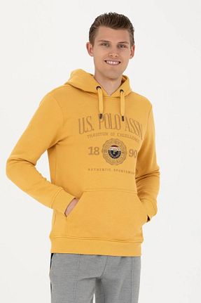 سوئیشرت زرد مردانه ساده U.S. Polo Assn. - کد 782646960