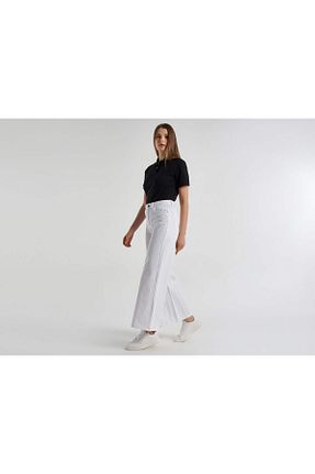 شلوار سفید زنانه پارچه United Colors of Benetton - کد 778510145