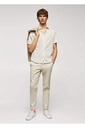 پیراهن سفید مردانه رگولار MANGO Man - کد 754180604