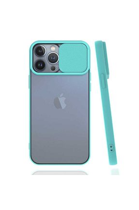 کاور و قاب فیروزه ای iPhone 13 Pro Max GRABONO - کد 782262666
