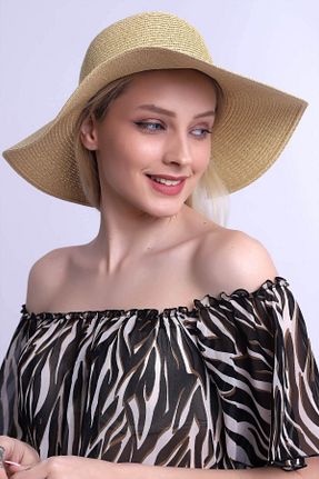 کلاه بژ زنانه پلی استر Deafox - کد 94818999