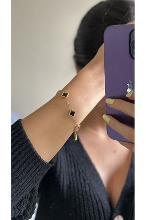 دستبند استیل (فولاد) مشکی زنانه استیل (فولاد) Opia JEWELRY - کد 782438886