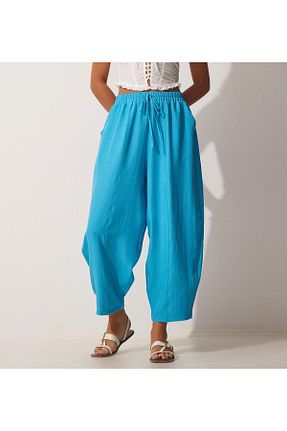 شلوار آبی زنانه پارچه DELİ DOLU MODA - کد 752148369