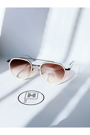 عینک آفتابی بژ زنانه UV400 MOONMEE - کد 782635948