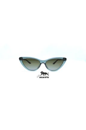 عینک آفتابی سبز زنانه 56 UV400 استخوان سایه روشن گربه ای کد 782791791