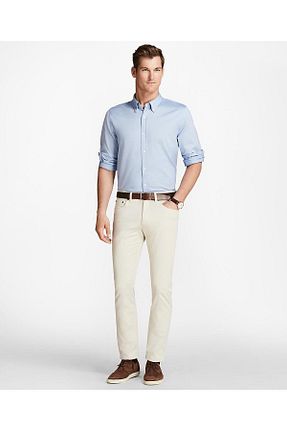 شلوار بژ مردانه پارچه BROOKS BROTHERS - کد 37605565