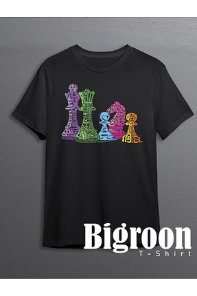 تیشرت مشکی زنانه رگولار BIGROON - کد 781049868
