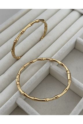 دستبند استیل (فولاد) طلائی استیل ضد زنگ KUMSAL - کد 782660384