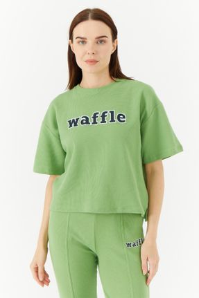 تی شرت سبز زنانه رگولار تکی کد 747448759