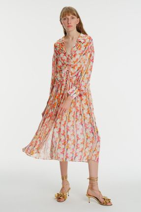 لباس زنانه بافتنی پلی استر لباس پیراهنی آستین-بلند کد 684957771