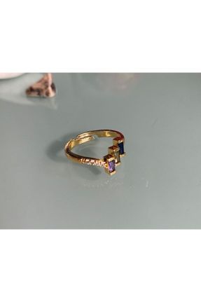 انگشتر جواهر طلائی زنانه کد 783056189