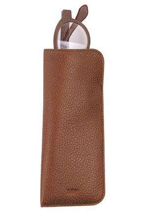 قاب عینک قهوه ای زنانه Leather Paper - کد 99117535