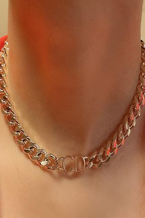 گردنبند جواهر طلائی زنانه برنجی Simya Design - کد 85630543