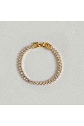دستبند جواهر طلائی زنانه روکش طلا کد 99304507