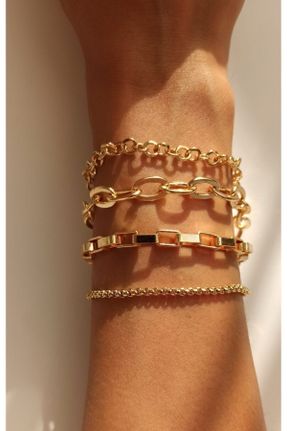 دستبند جواهر طلائی زنانه روکش طلا کد 69816359