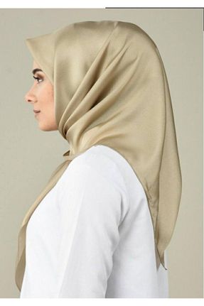 روسری بژ 100 x 100 MİRAY - کد 99561739