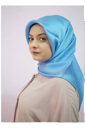 روسری نارنجی 100 x 100 MİRAY - کد 99563877