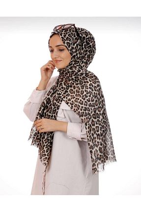 شال قهوه ای زنانه پلی استر ALLURİNG - کد 99836243