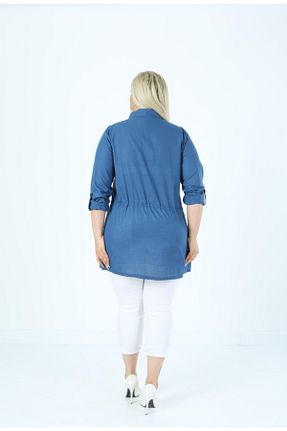 پیراهن سایز بزرگ سرمه ای زنانه Ceket By Alba Collection - کد 133217021