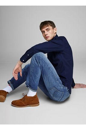 شلوار جین آبی مردانه رگولار Jack & Jones - کد 100290685