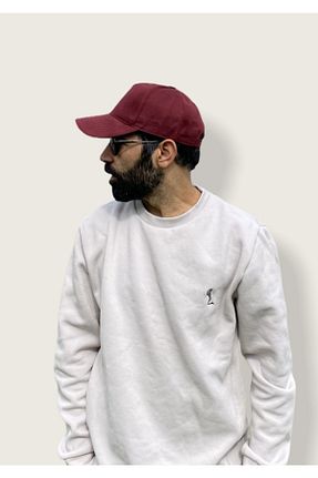 کلاه زرشکی زنانه پنبه ای Zake Mxamade - کد 100959307