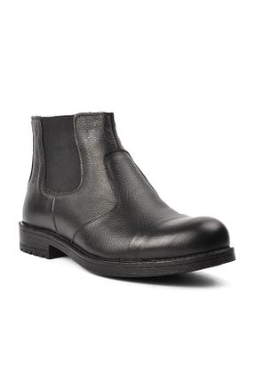 بوت / نیم بوت مشکی مردانه چرم خالص AYAKMOD - کد 386872658
