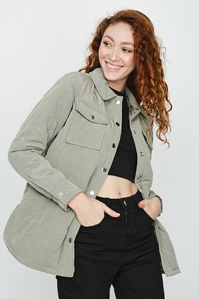 کاپشن خاکی زنانه رگولار Select Moda - کد 346066455