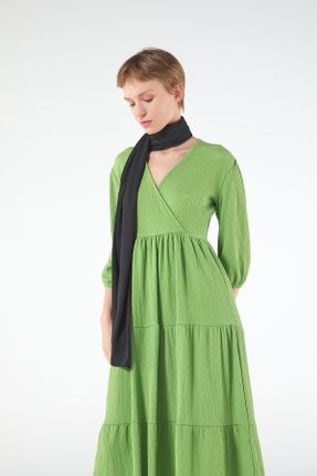 لباس سبز زنانه بافتنی پلی استر رگولار آستین-بلند کد 746698314