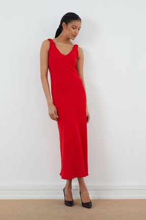 لباس قرمز زنانه بافتنی کد 670189914