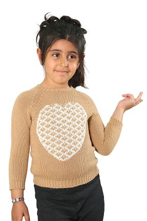 پلیور بژ بچه گانه Kalp Nisrakids - کد 782904609