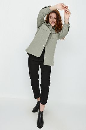 کاپشن خاکی زنانه رگولار Select Moda - کد 346066455