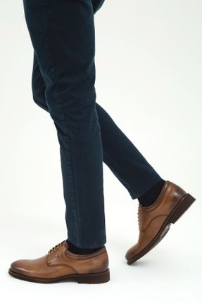 کفش کلاسیک قهوه ای مردانه چرم طبیعی پاشنه کوتاه ( 4 - 1 cm ) کد 33843591