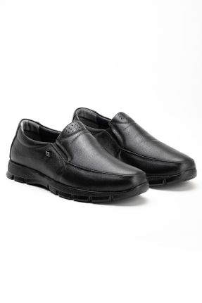 کفش کژوال مشکی مردانه چرم طبیعی پاشنه کوتاه ( 4 - 1 cm ) پاشنه ساده کد 442864931