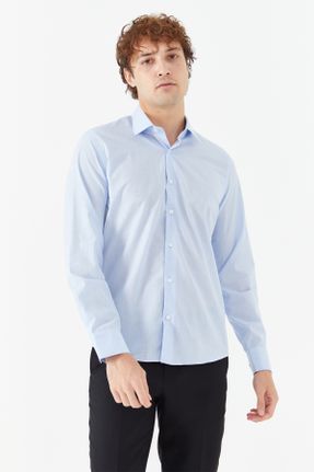 پیراهن متالیک مردانه رگولار یقه پیراهنی پنبه - پلی استر کد 768254691