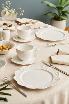 سرویس قهوه خوری سفید 6 نفره İSTANBUL PORSELEN - کد 782764221