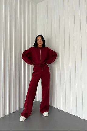 ست گرمکن زرشکی زنانه پنبه ای Neşeli Butik - کد 782878334