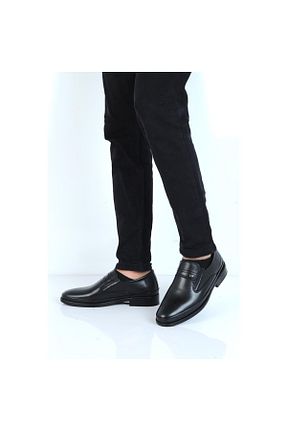 کفش کلاسیک مشکی مردانه چرم خالص kıvanç kundura - کد 783250132