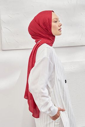 شال قرمز زنانه پلی استر ALLURİNG - کد 783294958