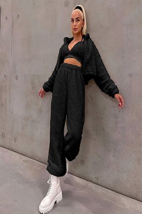 ست بالاتنه و پائین تنه مشکی زنانه بافت Fashiontayt - کد 783332026