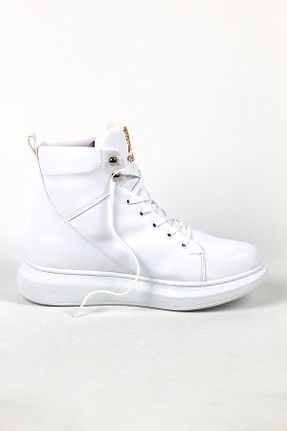بوت / نیم بوت سفید مردانه چرم مصنوعی Mida Shoes - کد 156366817